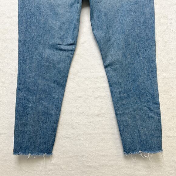 EVERLANE The Original Cheeky Cropped Jean High Rise Stretch Raw Hem Sz 28 - Picture 7 of 11